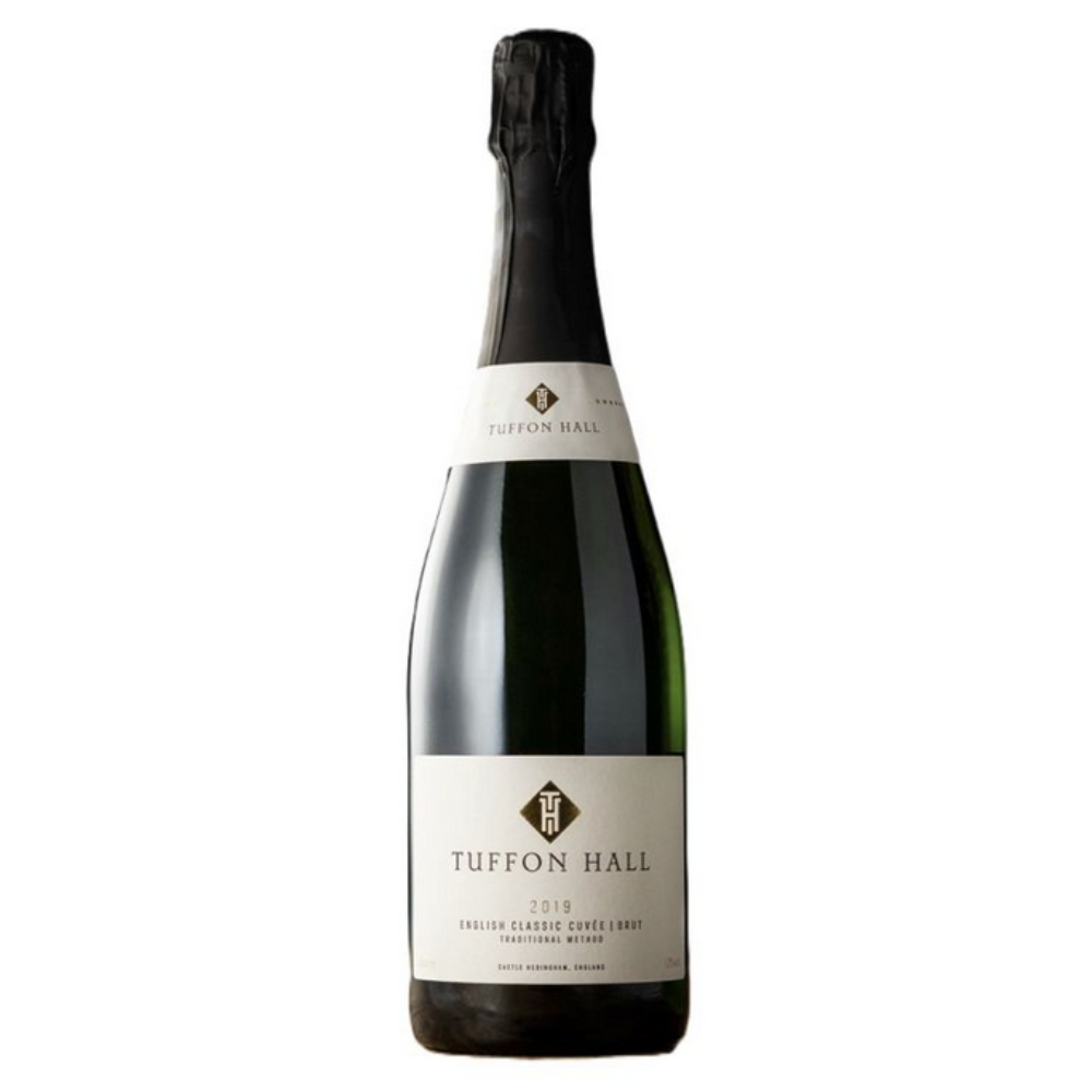 Tuffon Hall Classic Cuvee wine bottle on a white background