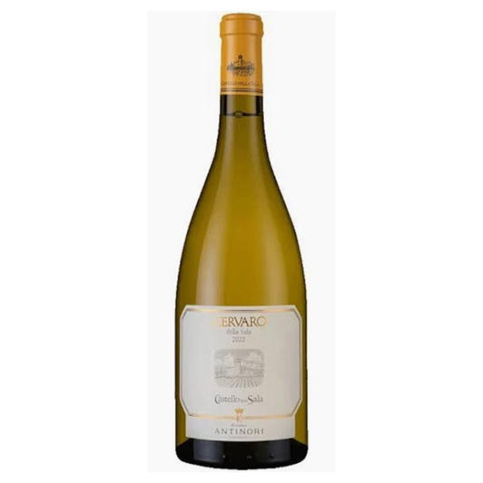 Antinori Castello des Sala wine bottle on a white background
