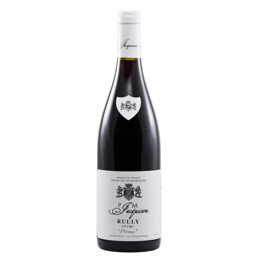 Wine bottle with a white label on a white background